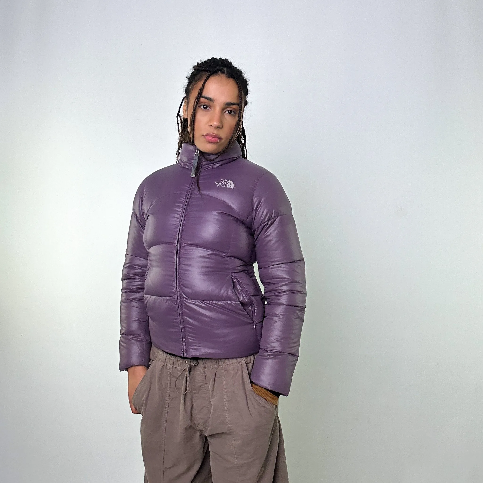 Purple 90s The North Face 700 Series Puffer Jacket Coat (S)