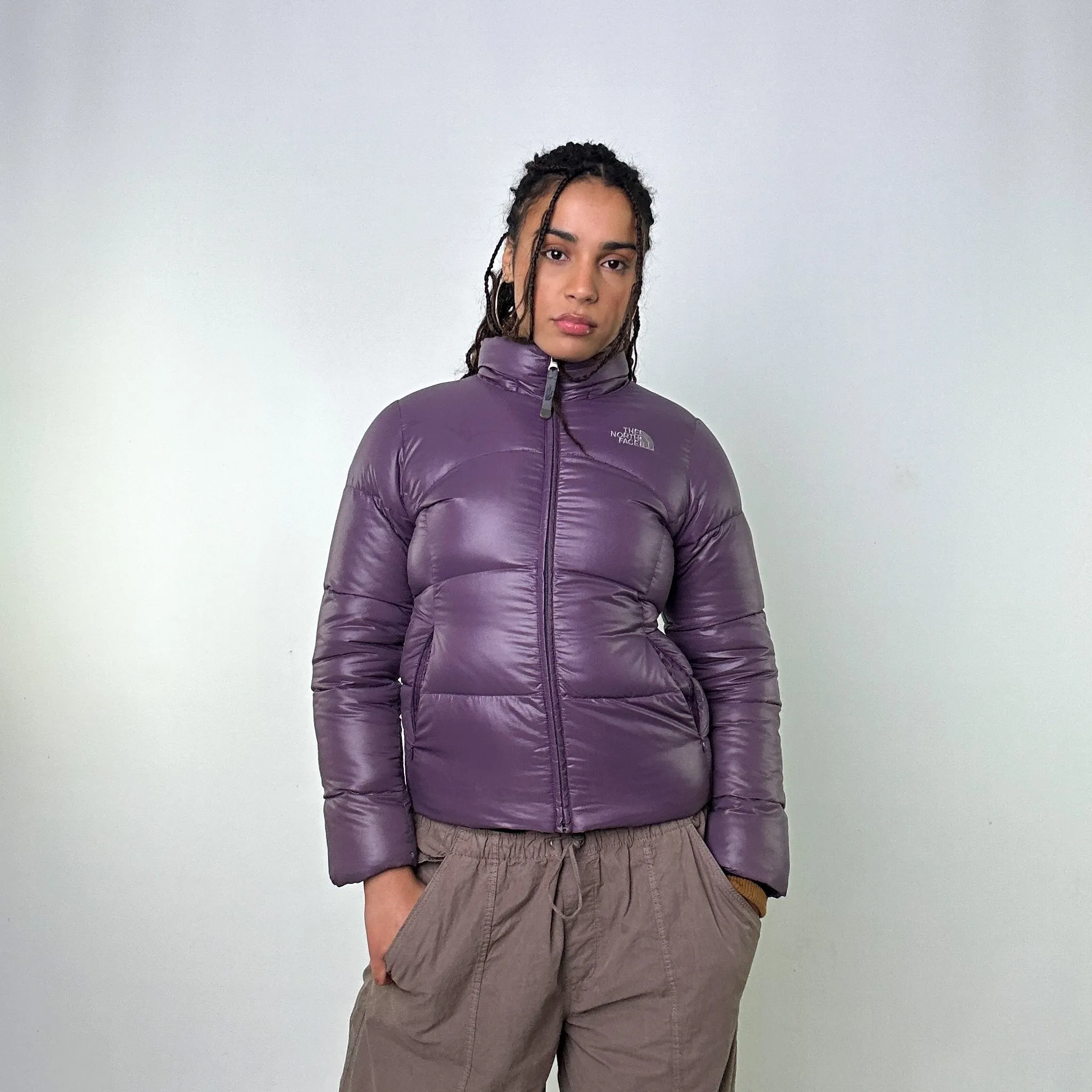 Purple 90s The North Face 700 Series Puffer Jacket Coat (S)