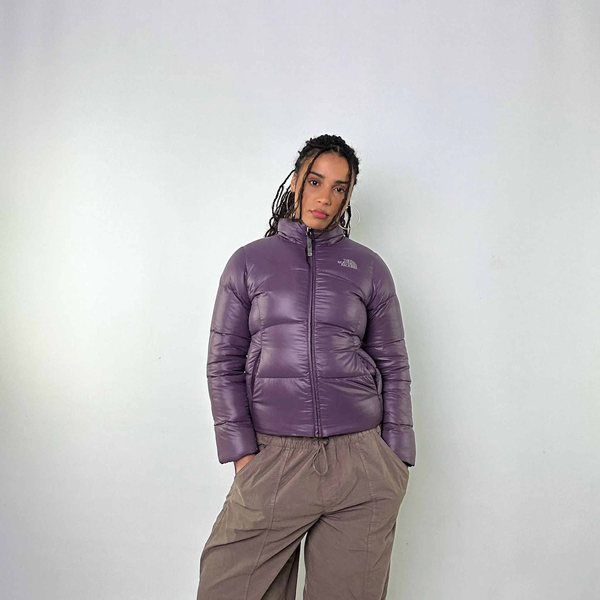 Purple 90s The North Face 700 Series Puffer Jacket Coat (S)