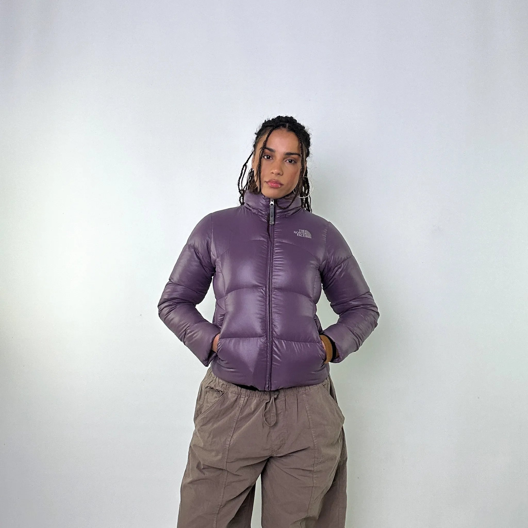 Purple 90s The North Face 700 Series Puffer Jacket Coat (S)