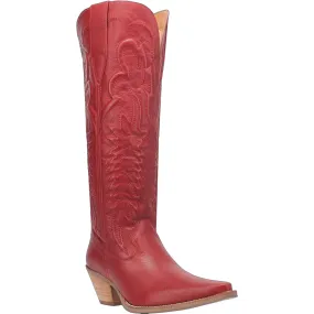 Raisin Kane Red Leather Knee High Boots (DS) - BACKORDER SEPTEMBER 2024