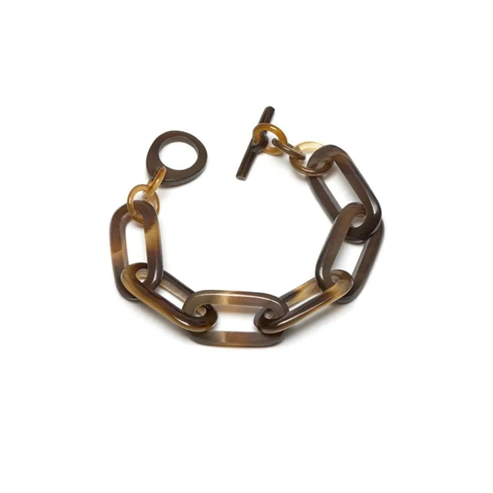 Rectangle Link Buffalo Horn Bracelet