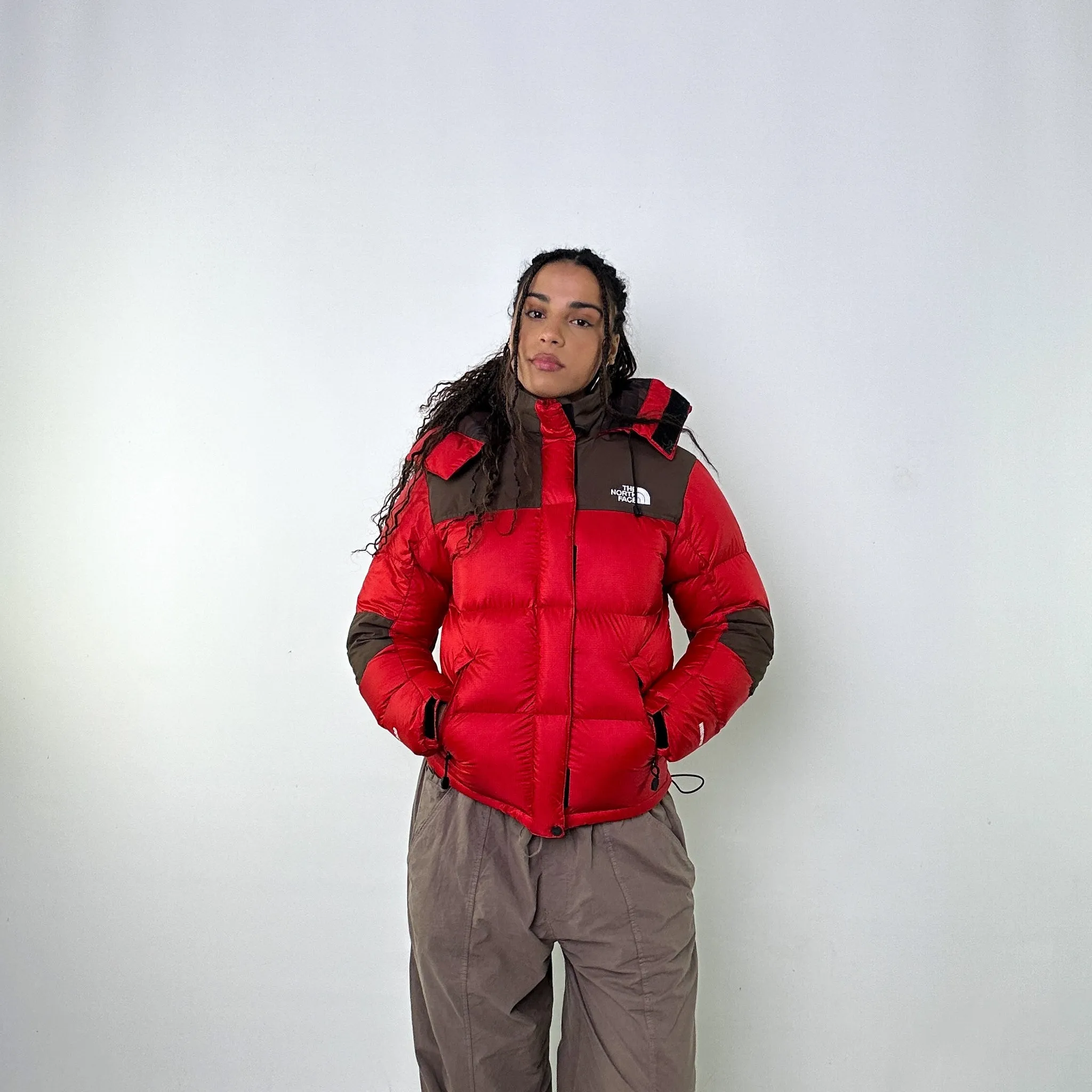 Red 90s The North Face 800 Series Puffer Jacket Coat (XS)