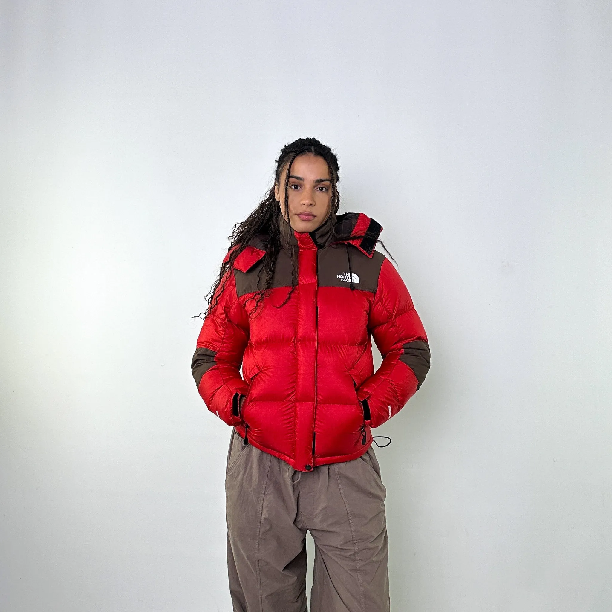 Red 90s The North Face 800 Series Puffer Jacket Coat (XS)