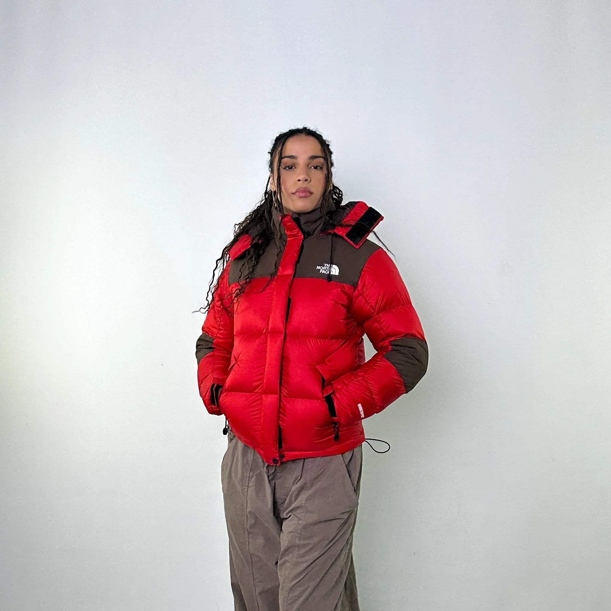 Red 90s The North Face 800 Series Puffer Jacket Coat (XS)