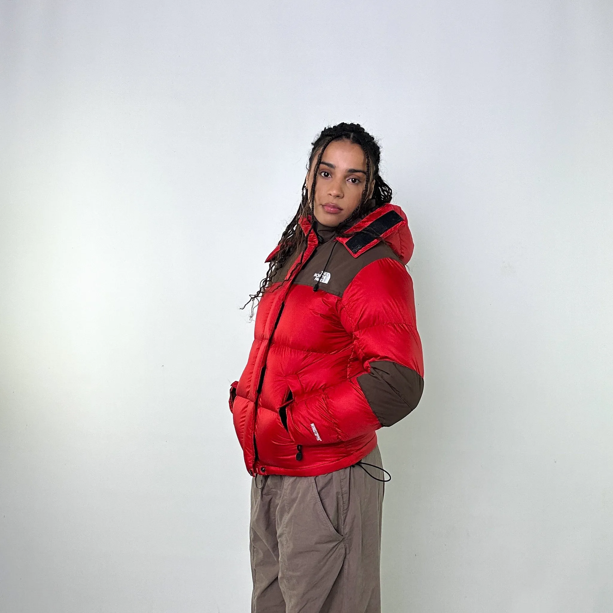 Red 90s The North Face 800 Series Puffer Jacket Coat (XS)