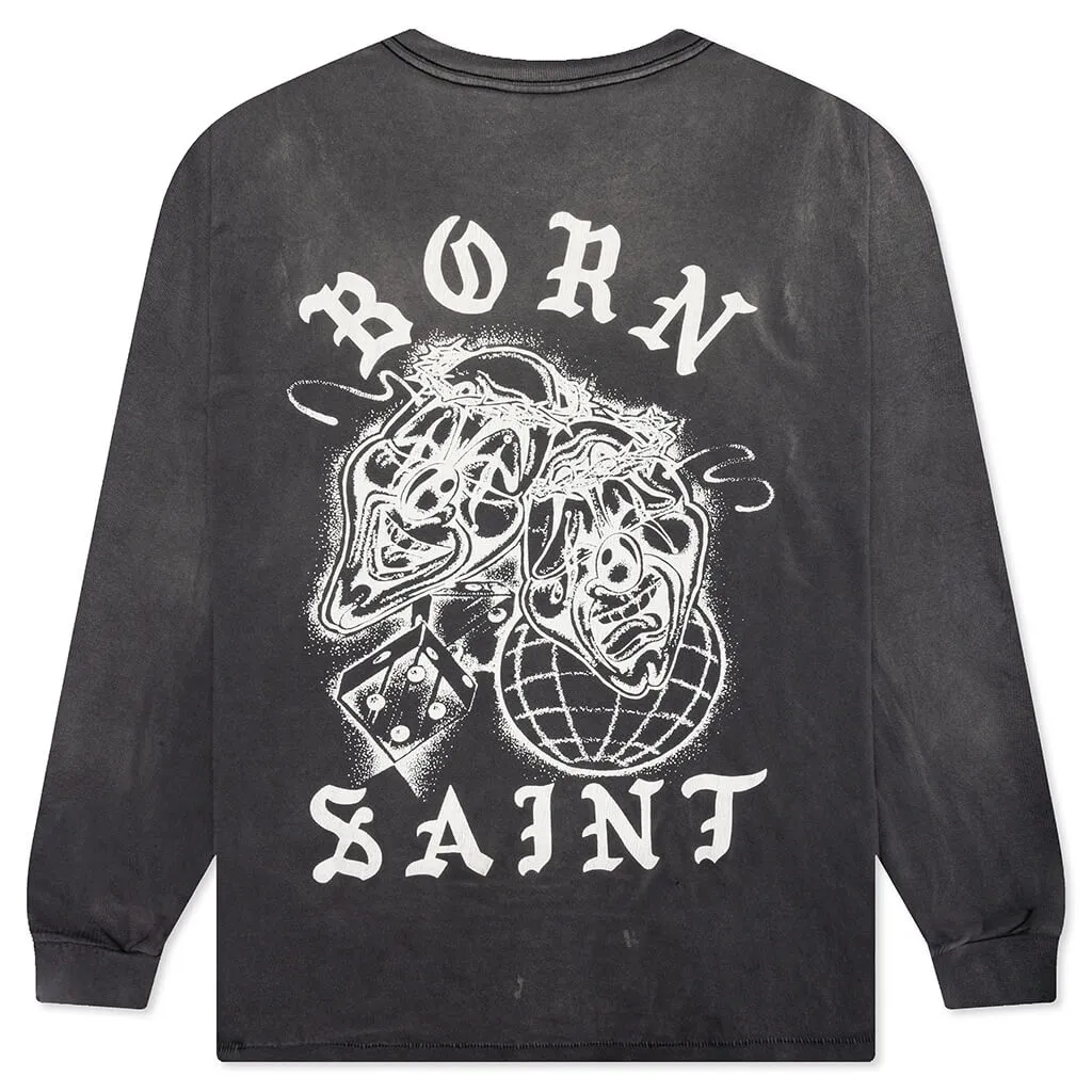 Saint Michael x Born x Raised Born Saint L/S Tee - Black