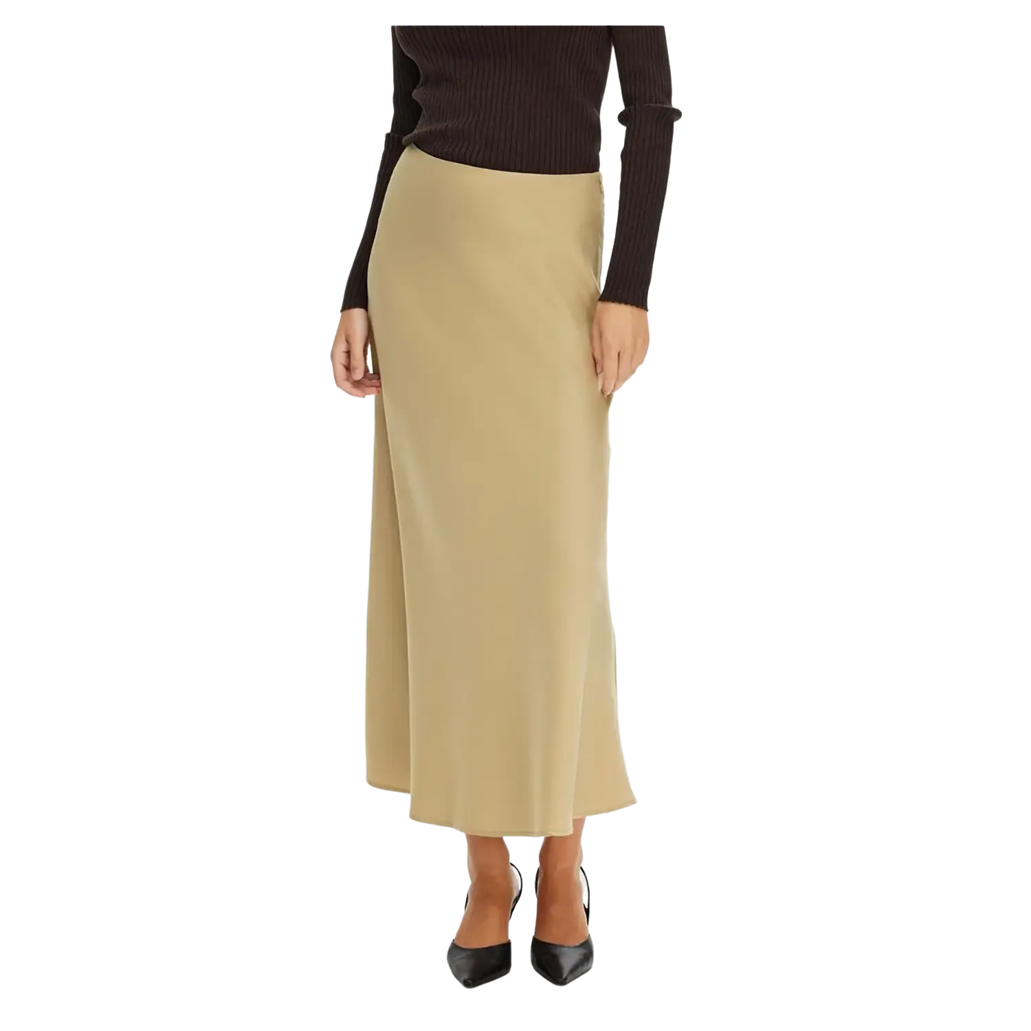 Selected Femme Satin Midi Skirt