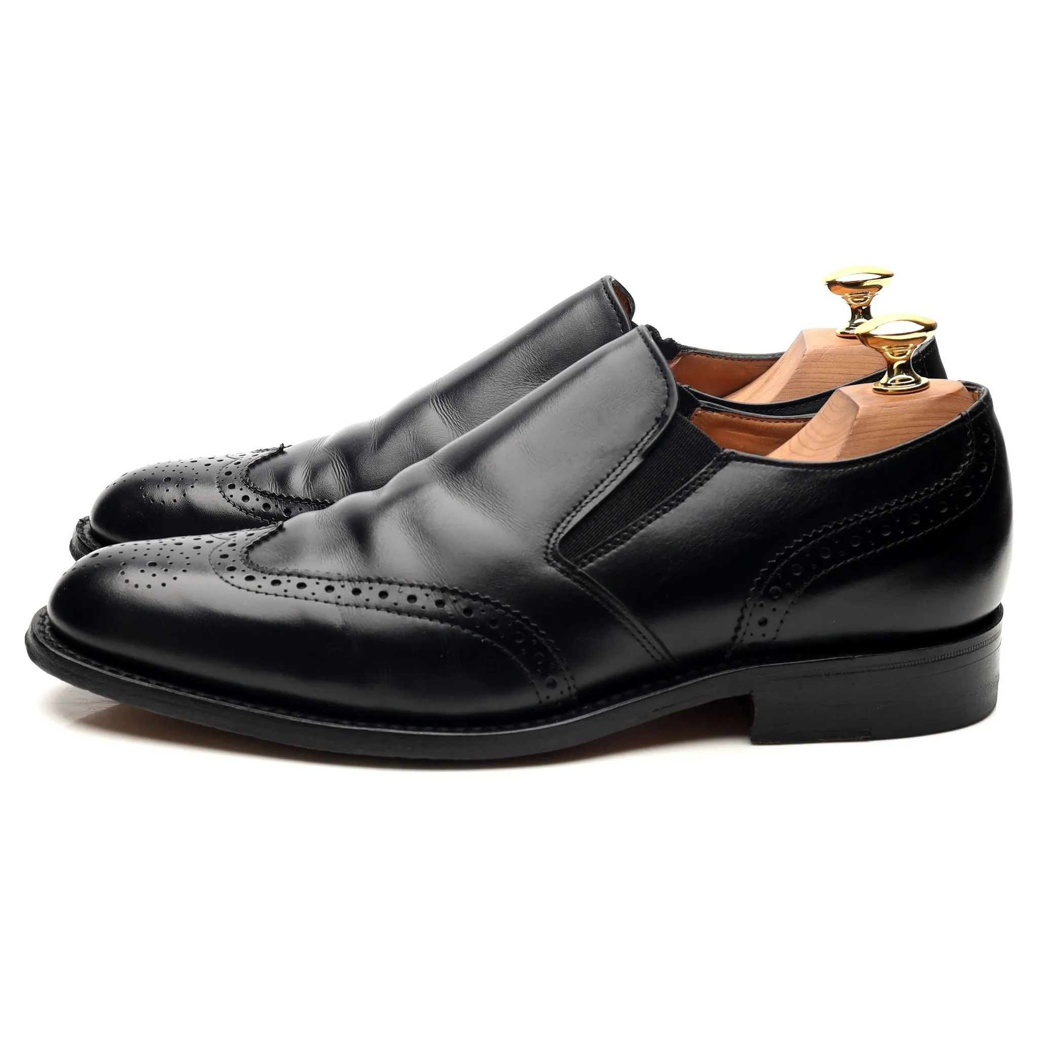 Shipton & Heneage 'Vienna' Black Leather Slip On Loafers UK 6 F