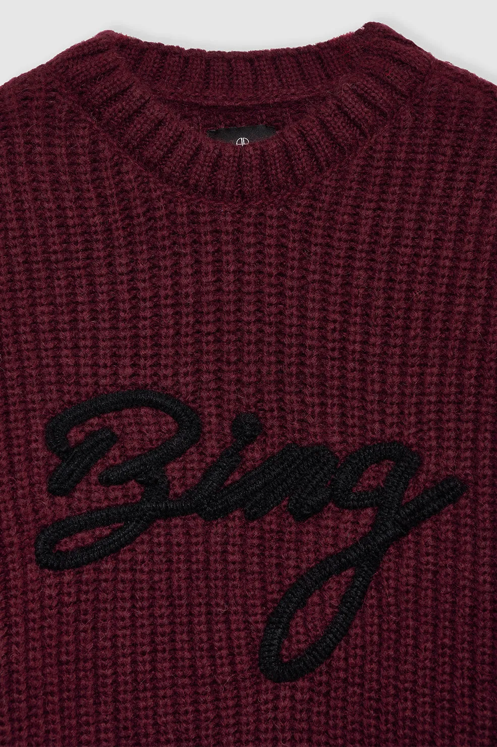 Sydney Crew Sweater Signature - Zinfandel