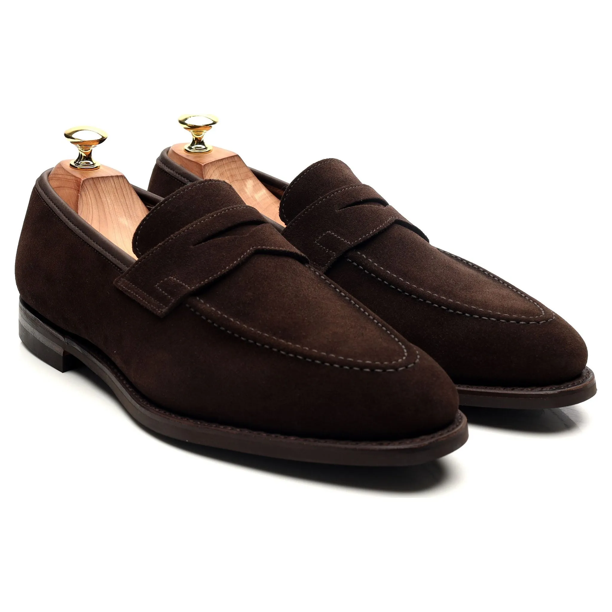 'Sydney' Dark Brown Suede Loafers UK 8 E