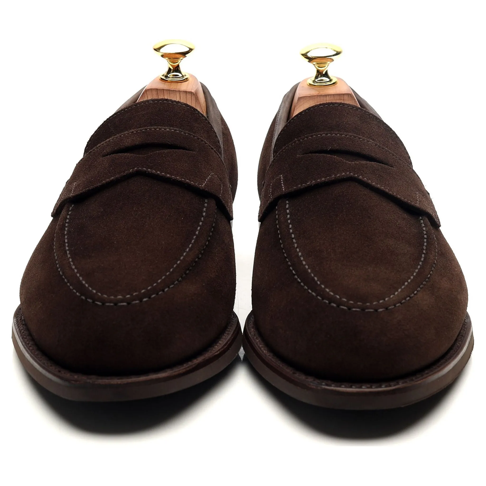 'Sydney' Dark Brown Suede Loafers UK 8 E