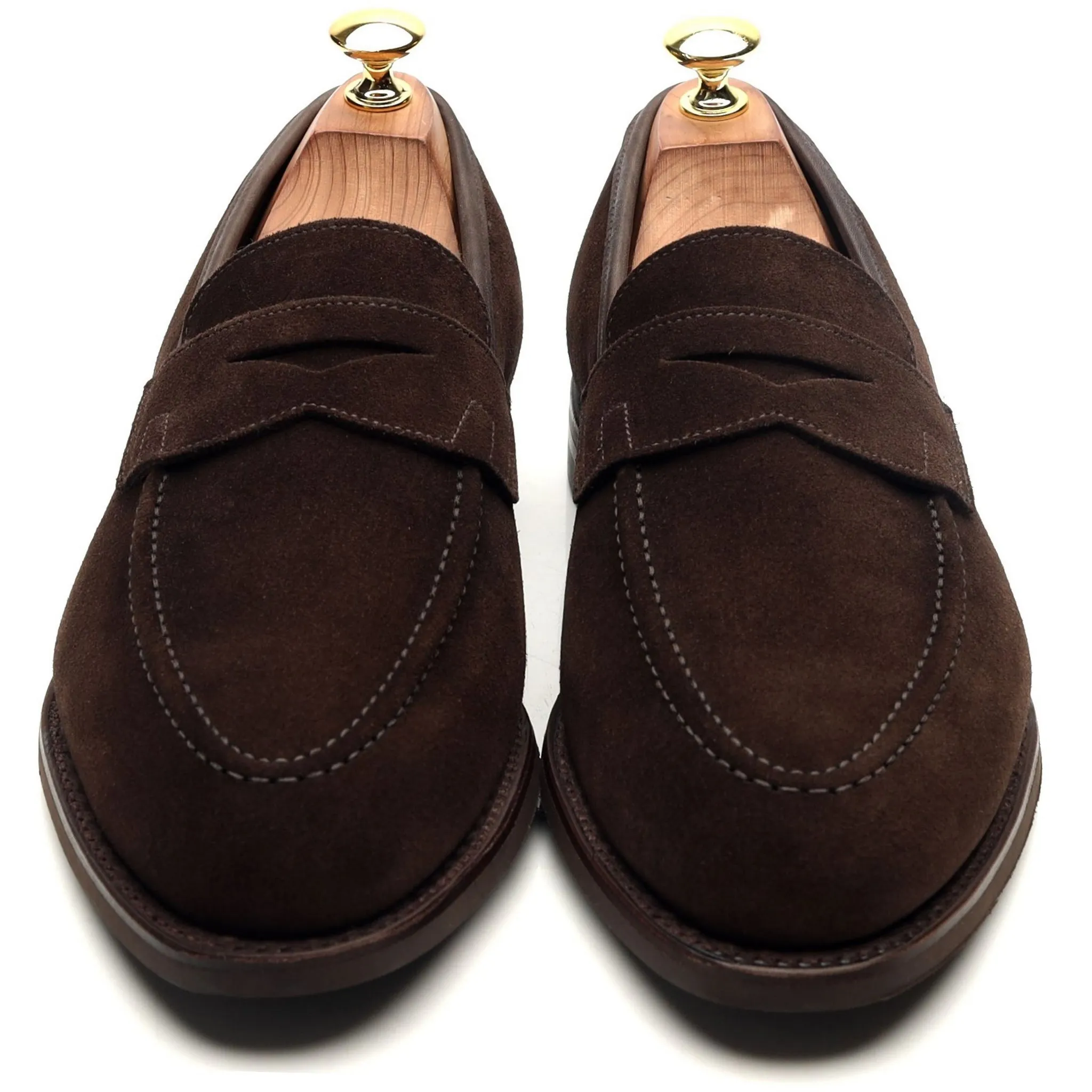 'Sydney' Dark Brown Suede Loafers UK 8 E