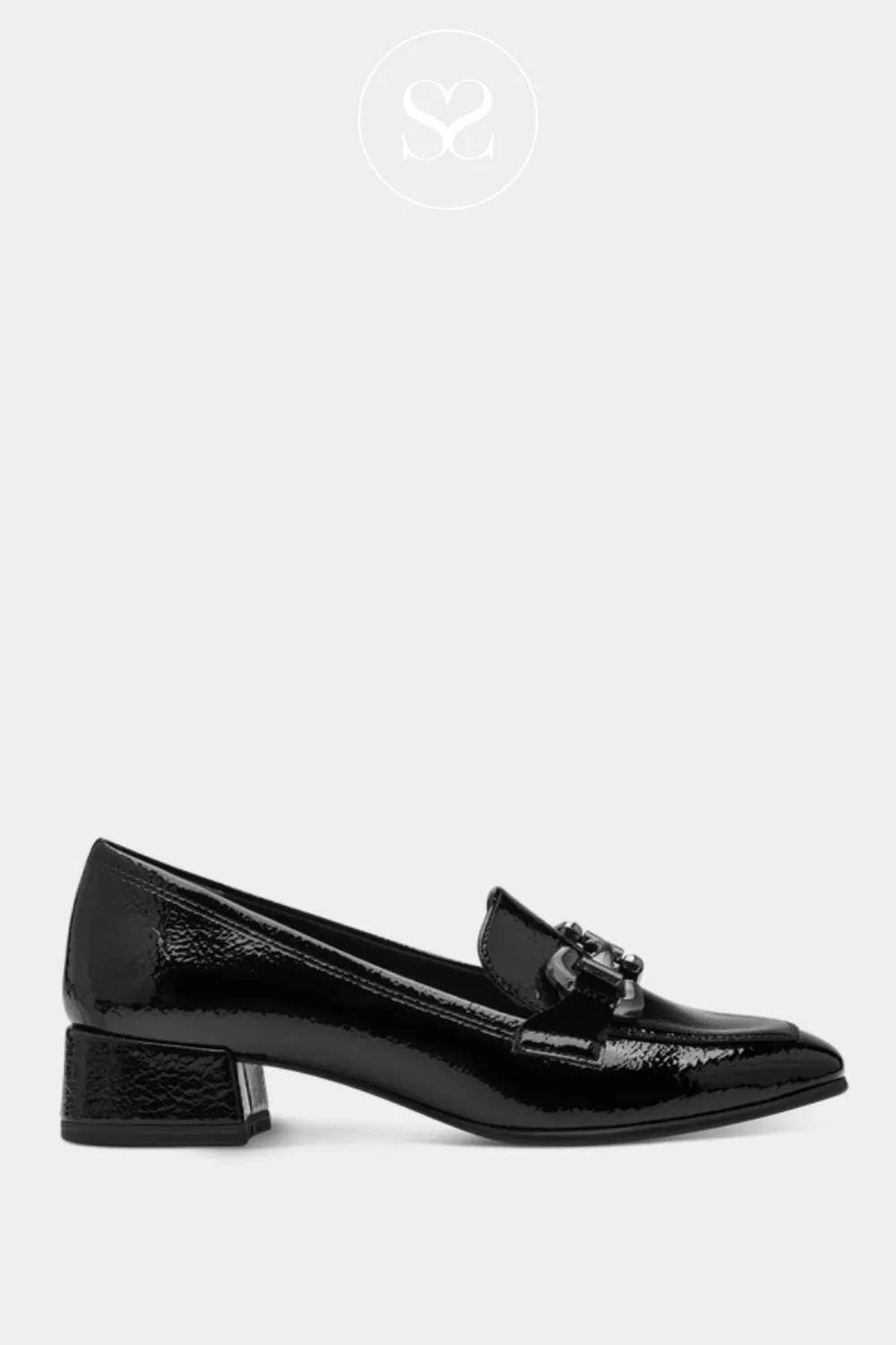 TAMARIS 1-24316-43 BLACK BLOCK HEEL LOAFERS