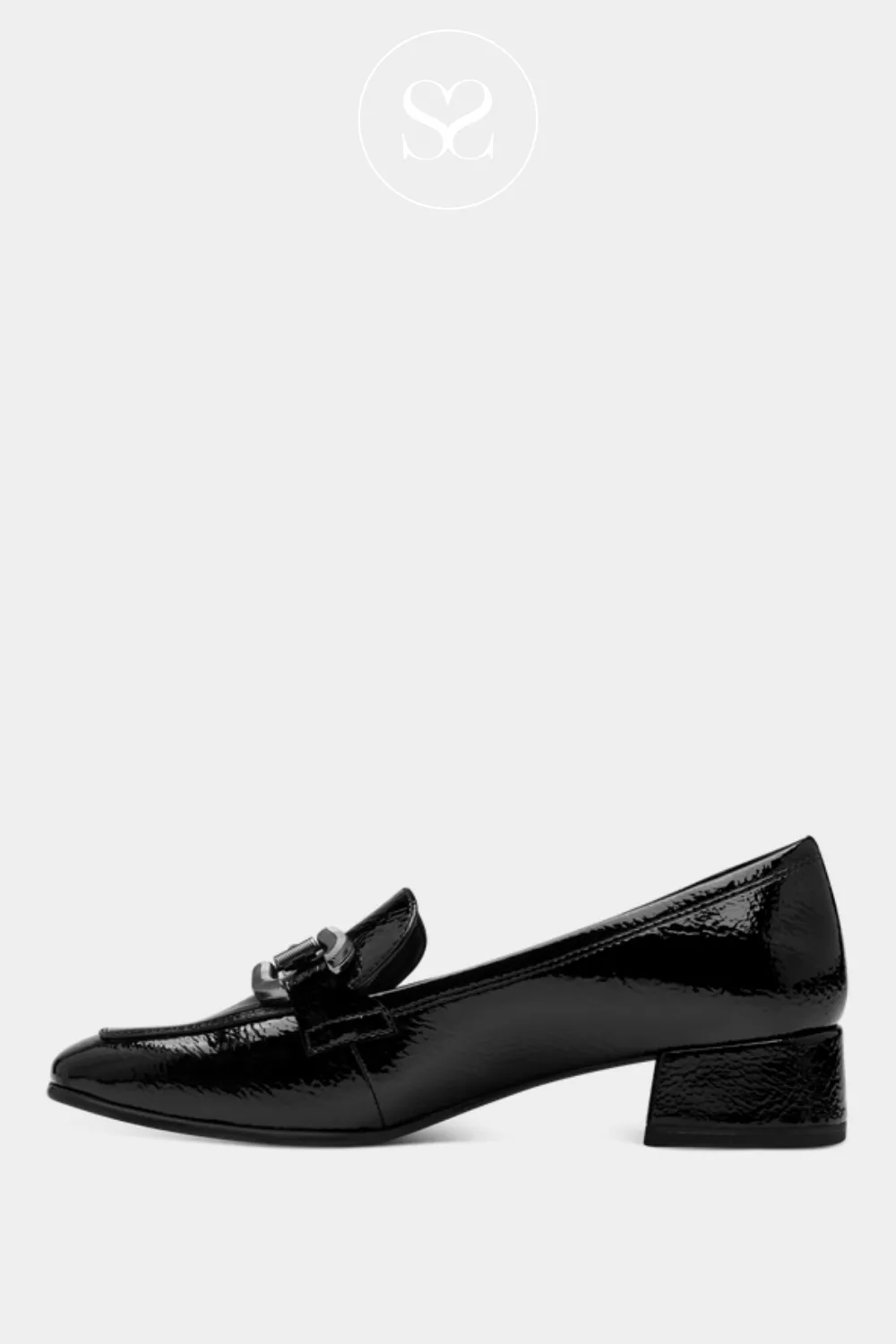 TAMARIS 1-24316-43 BLACK BLOCK HEEL LOAFERS