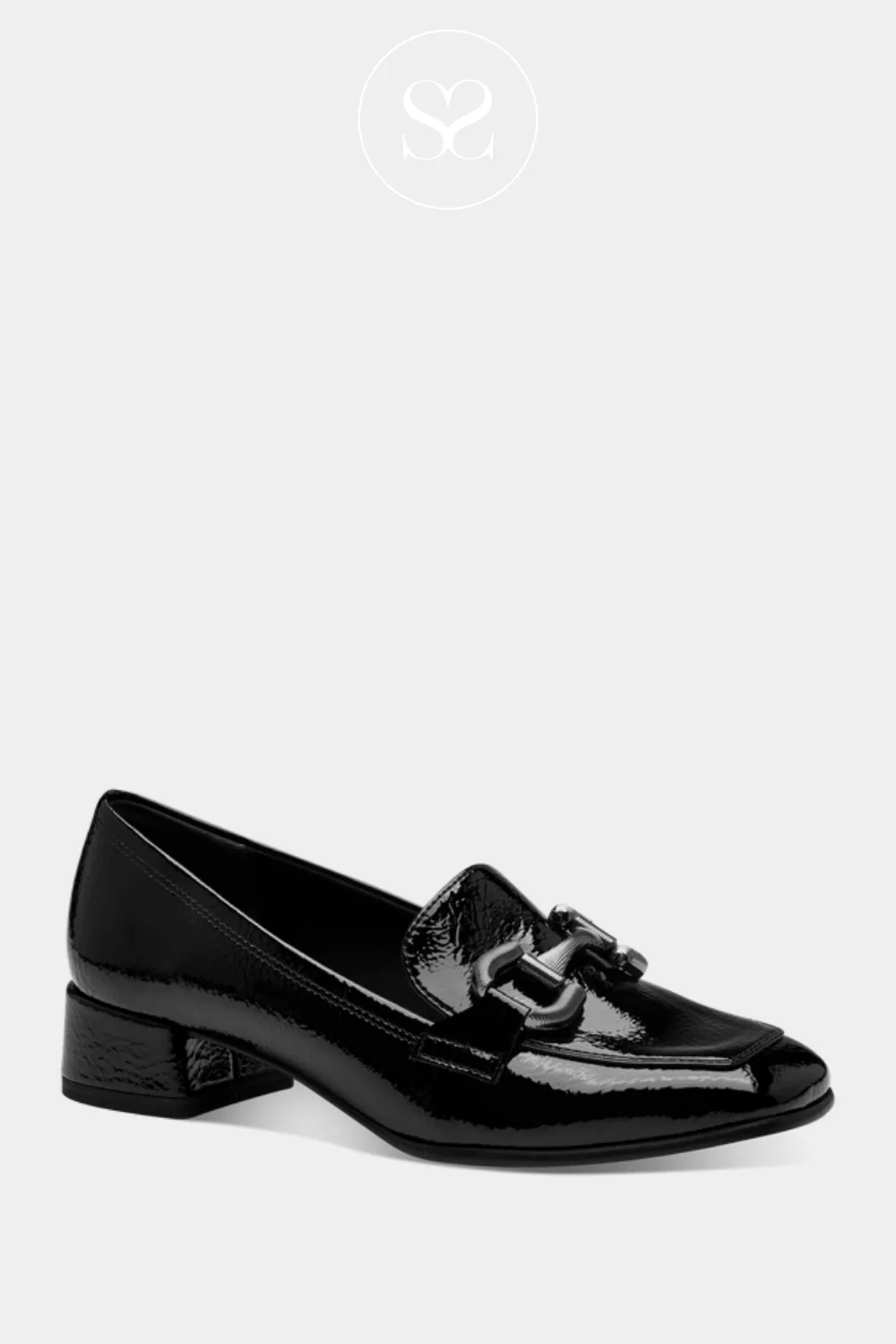 TAMARIS 1-24316-43 BLACK BLOCK HEEL LOAFERS