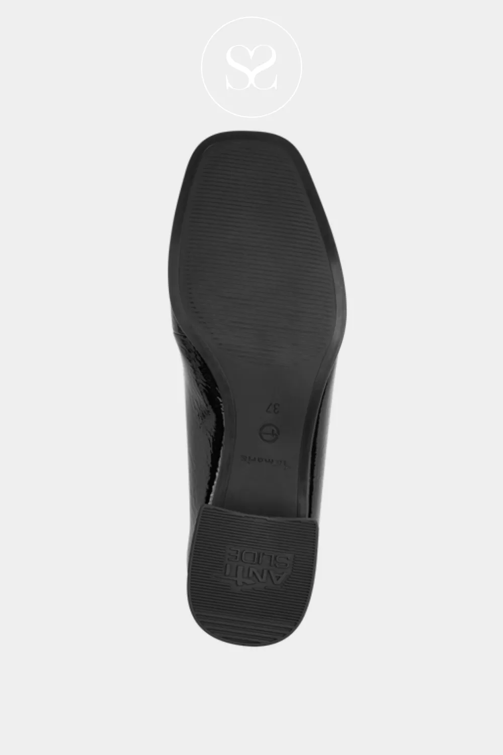 TAMARIS 1-24316-43 BLACK BLOCK HEEL LOAFERS