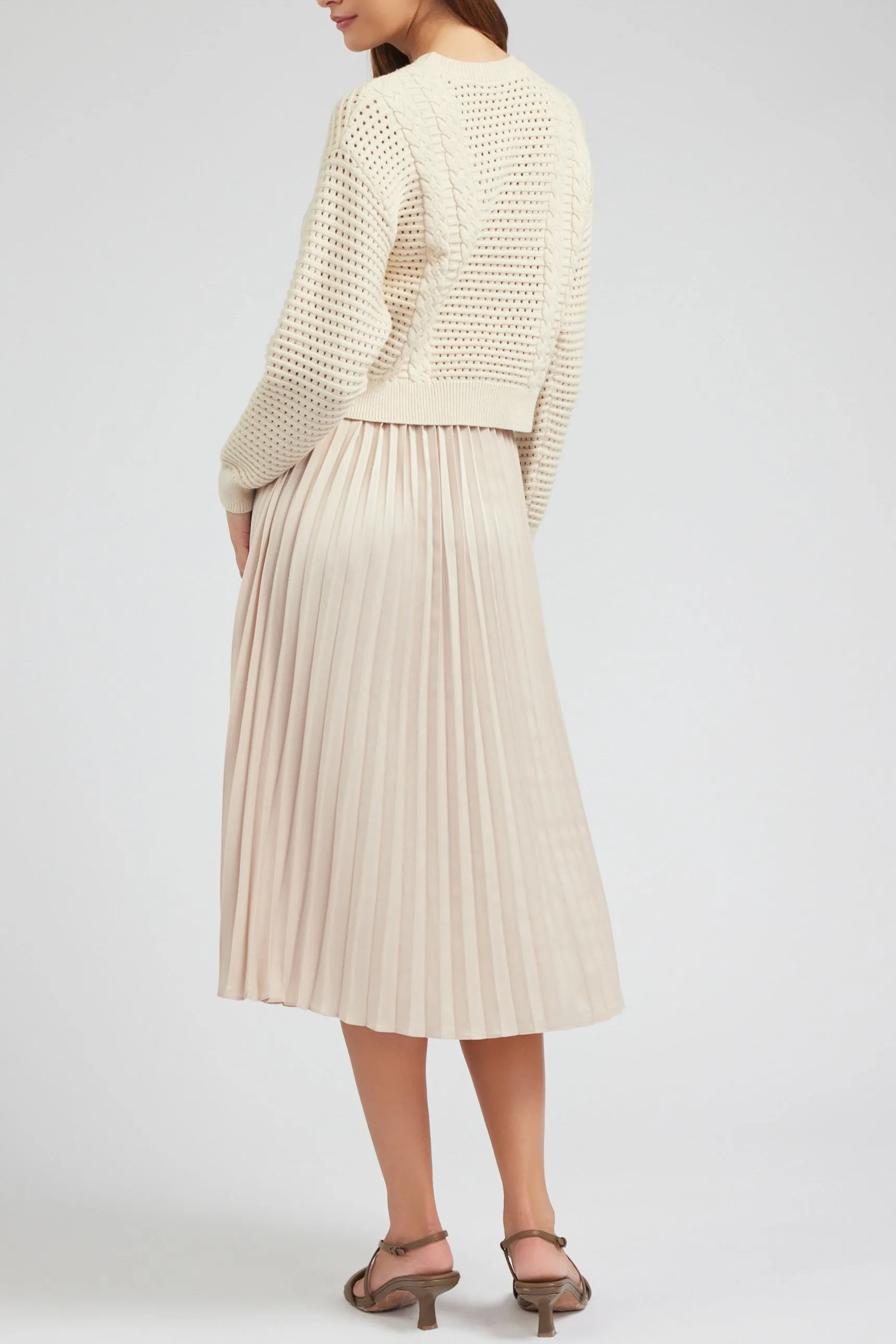 The 2 in 1 Sweater Dress in Champagne