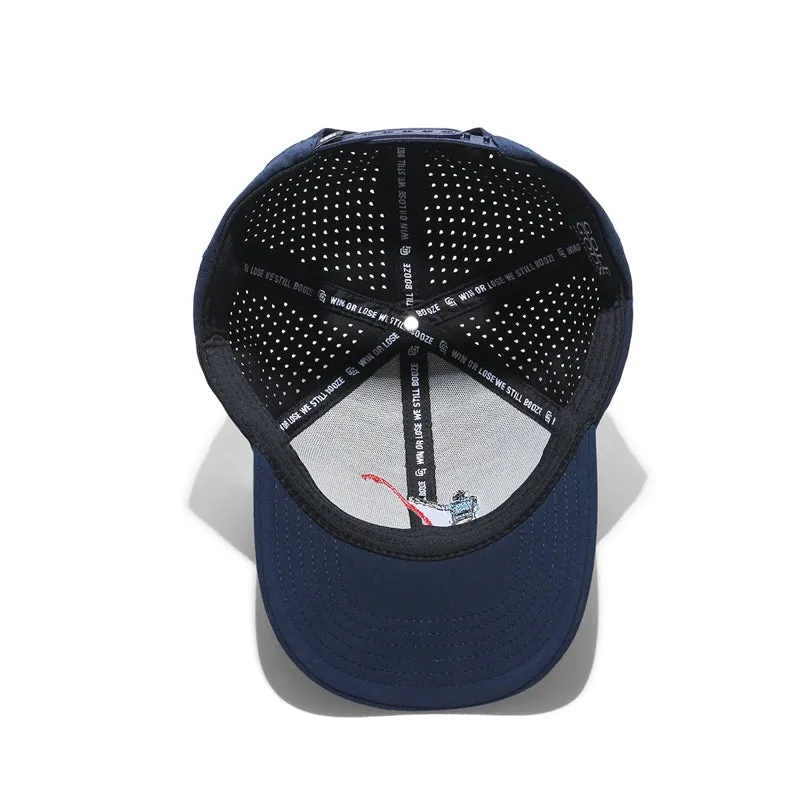 TOUR PRO Mad Slicer Golf Hat in Navy Blue with Curved Brim