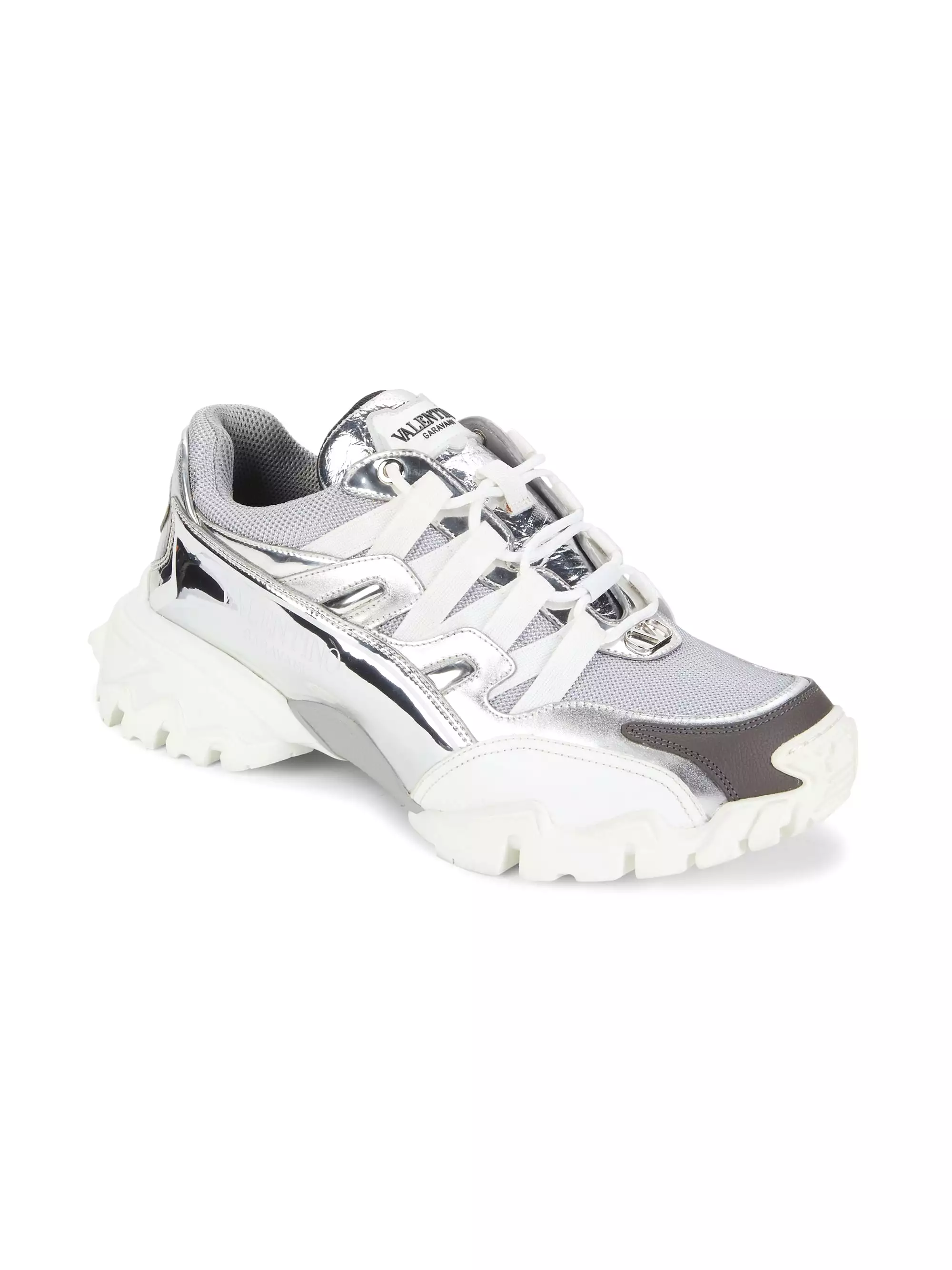 Valentino Garavani Men's Climber Sneakers - SILVER