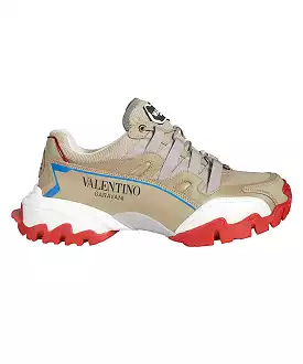 Valentino Garavani Men's Climber Sneakers - TAN/RED