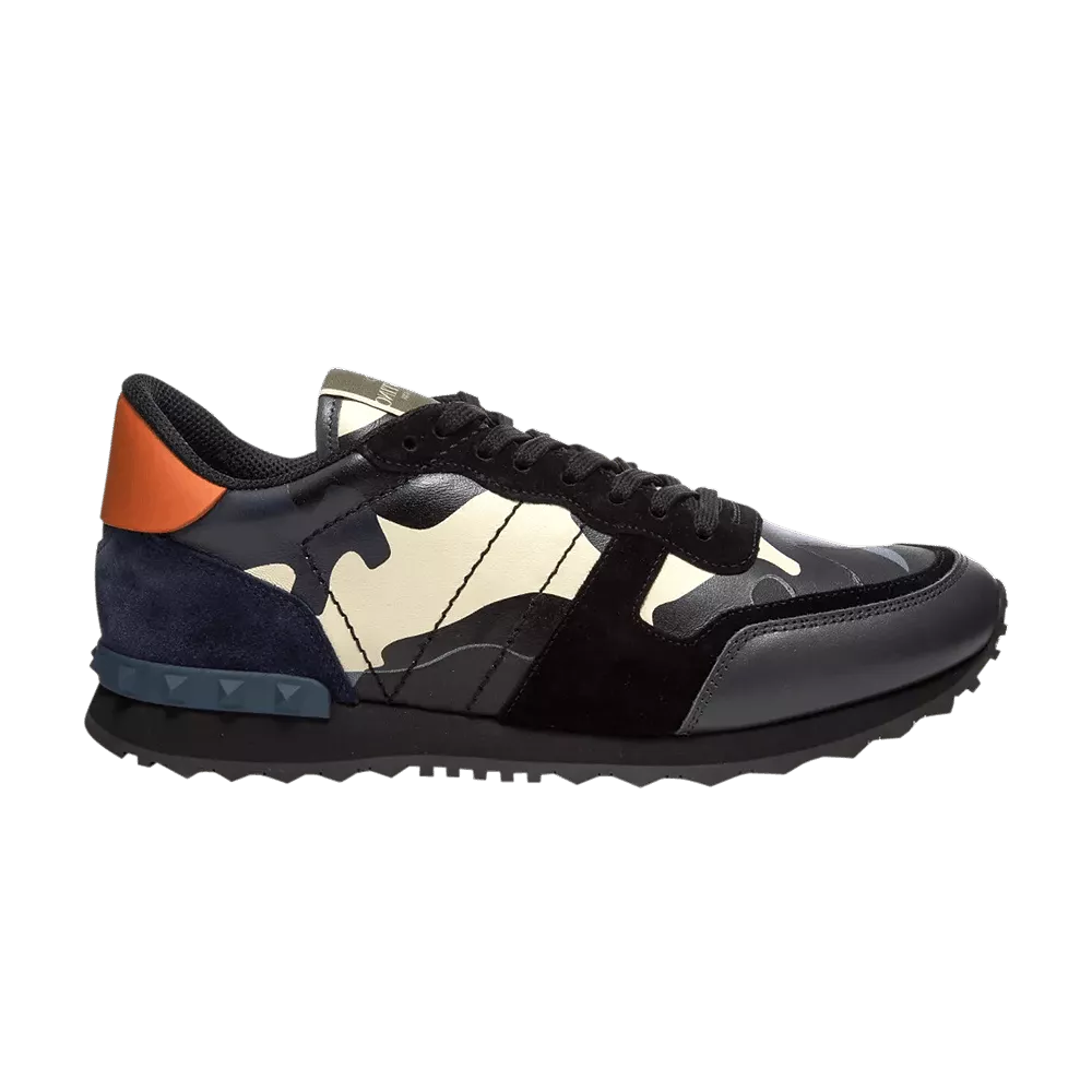 Valentino Garavani Men's Rockrunner Sneakers - CAMO/BLACK ORANGE