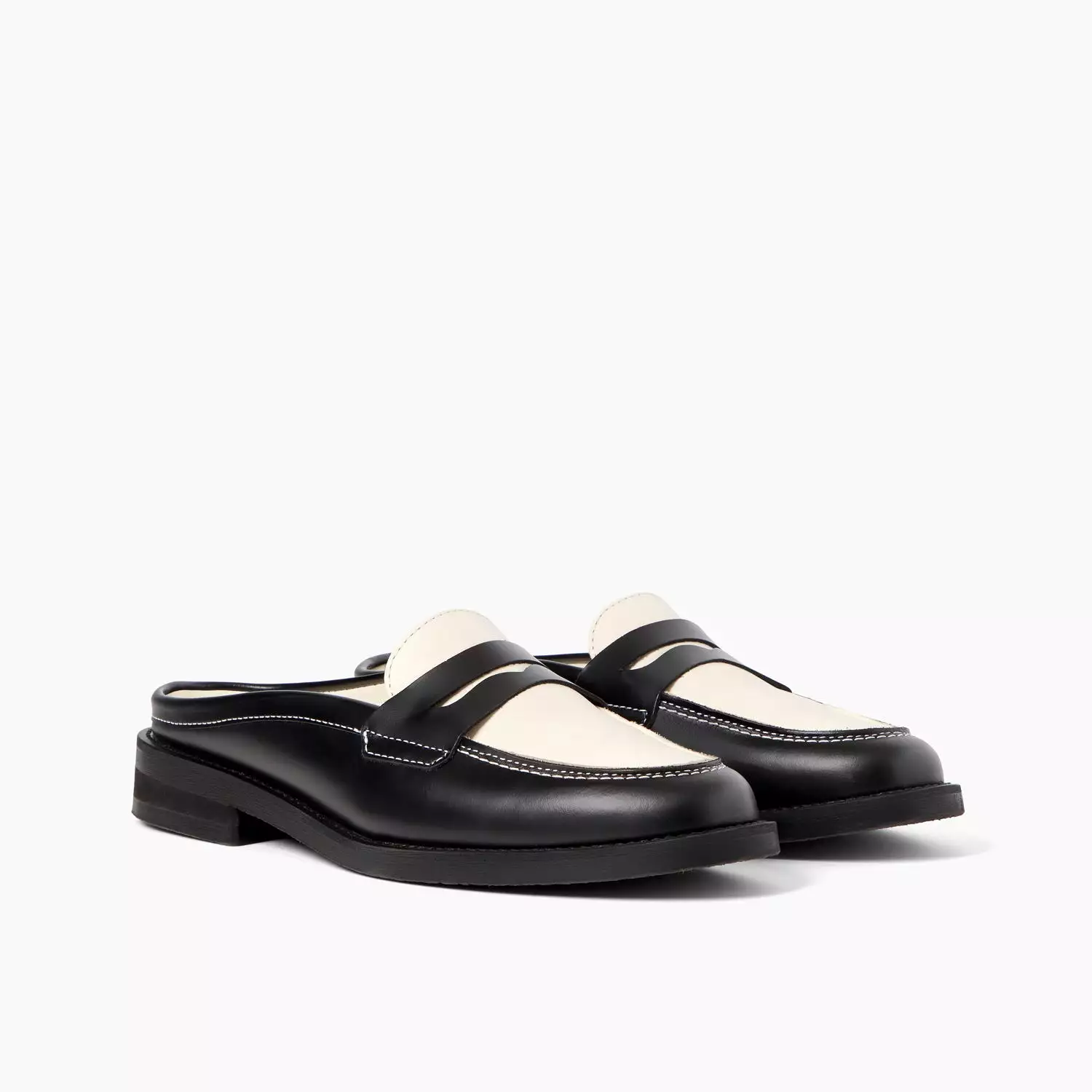 Wilde Black + White Mule Loafer - Women's