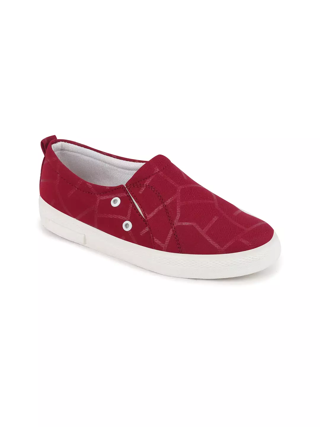 Women Cherry Casual Canvas Slip-On Loafers