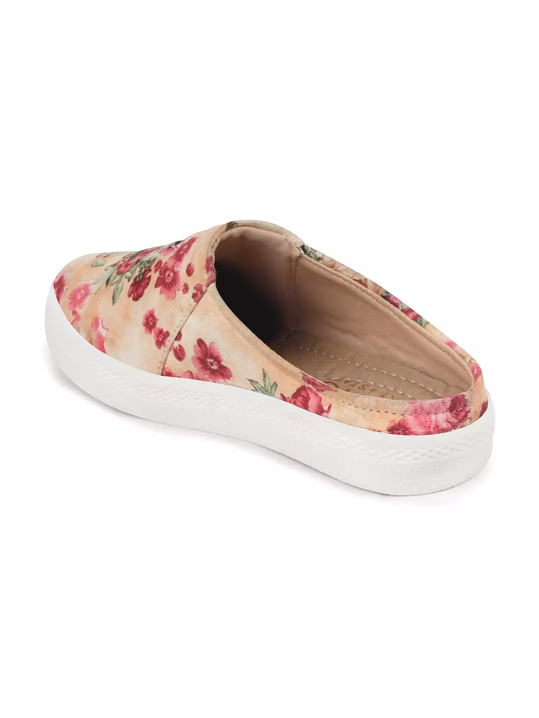 Women Cream Casual Canvas Slip-On Loafers