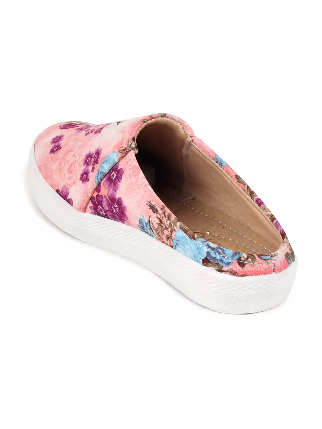 Women Pink Casual Canvas Slip-On Loafers