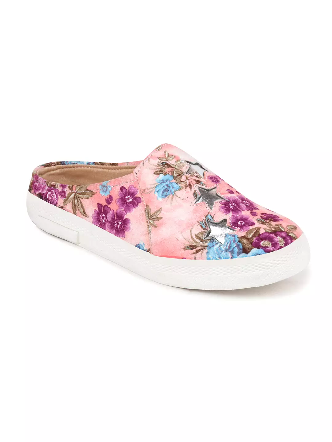 Women Pink Casual Canvas Slip-On Loafers