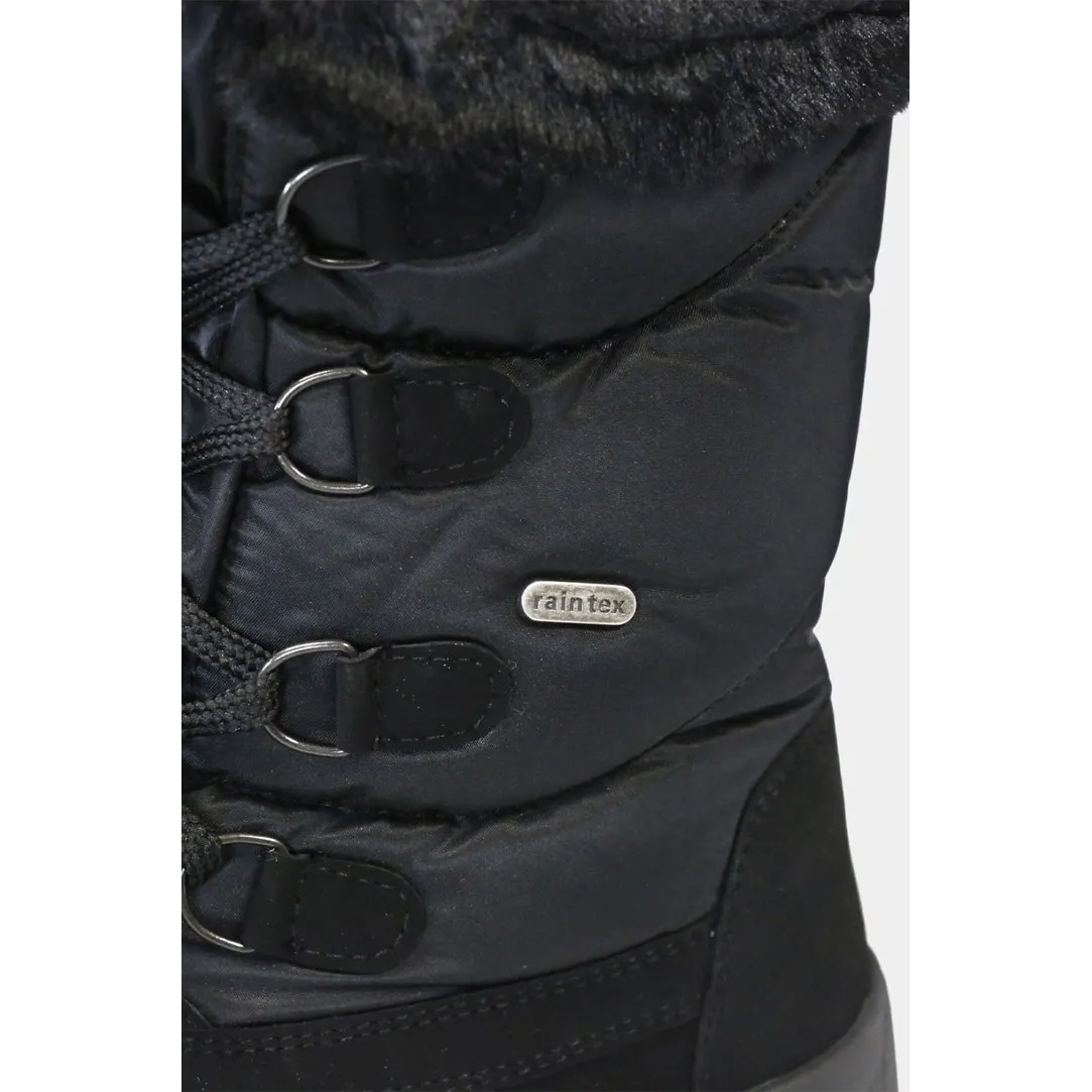 Womens Fur Trim Traction Snow Boots