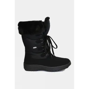 Womens Fur Trim Traction Snow Boots