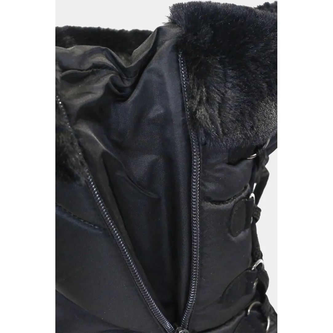 Womens Fur Trim Traction Snow Boots