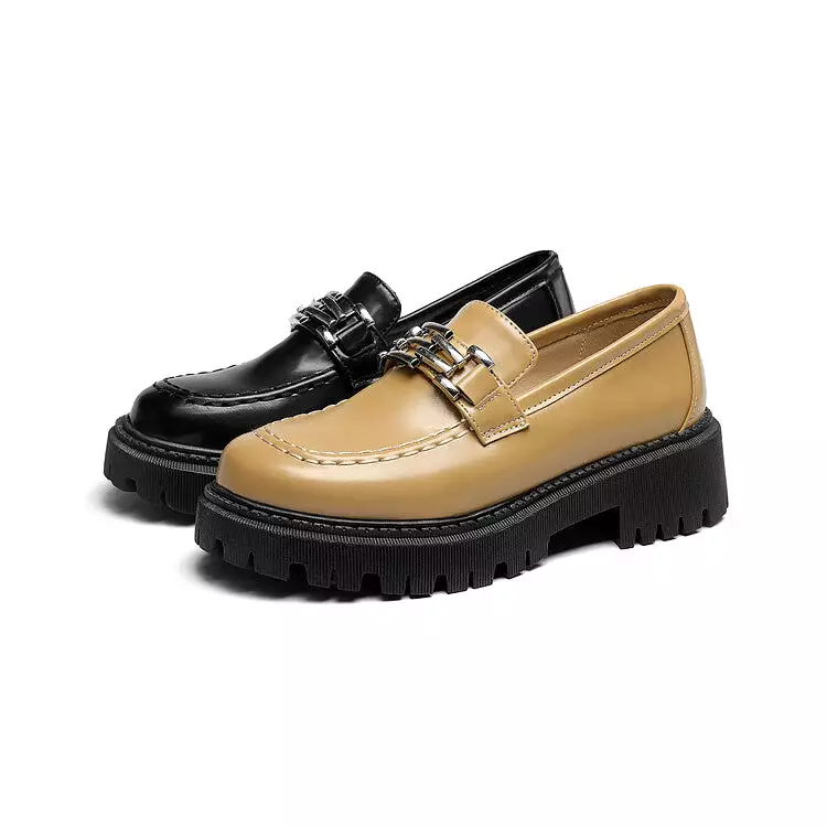 Women's Round Toe Platform Loafers